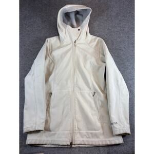 Marmot Parka Jacket Mens Medium White Zip Up Hoodie Gorpcore Fleece Lined